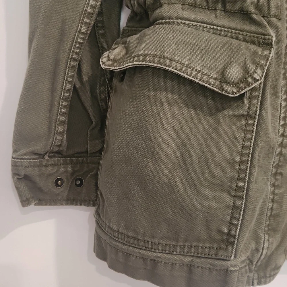 Madewell Khaki Utility Military Dispatch Cargo Green Jacket Size XXS - Picture 12 of 16